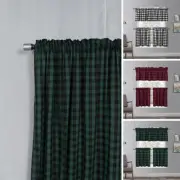 Half Kitchen Curtains Light Filtering Short Curtain Textured Rod Pocket Home