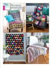 Crochet Pattern Book SCRAPPY AFGHANS ~ 8 Designs w/ your Scrap Stash of Yarn