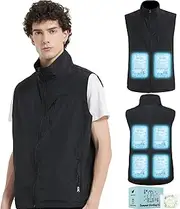 [Lvkakmox] Cooling Vest with 24 Ice Packs for Men and Women, 6 Cooling Zones – Lightweight Ice Cooling Jacket for Work, Sports, Outdoor, Fishing Hiking, Camping, and Cycling