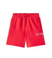 [Givenchy Kids] Givenchy Kids Logo cotton-blend fleece shorts Y 14 red