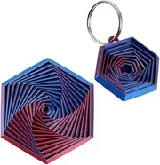 LONZIKP Fractal Fidget Hexagon, 2025 Hexagon Spiral Toy, Anti-Stress Toy for Adults, Sensory Toy, Fidget Toys Adults, Stress Relief Toy (7 cm) (Purple)