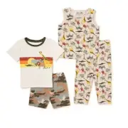 Wonder Nation Toddler Boys Pajama Set-4-Piece-Safari-2T-NWT, Boy Safari Pajamas