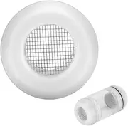 Colorful Filter, for Water Cooling Dual Internal Joint G1/4 1/4inch Thread,Adopting PETG Material,Keep The Waterway Clean (White)