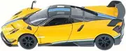 2016 Pagani Huayra BC with Decals Hard Top, Yellow/Blue Stripe - Kinsmart 5400DF - 1/38 Scale Diecast Model Toy Car ( but NO Box)