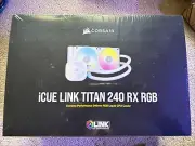 CORSAIR - iCUE LINK TITAN 240 RX Liquid CPU Cooler with RGB Lighting - White
