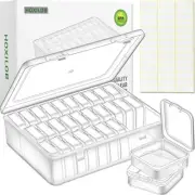 Bead Organizer Box, 30pcs Small Clear Plastic Storage Containers, Craft Stora...