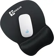 RINGSUN Ergonomic Mouse Pad, Mousepad with Memory Foam Wrist Support, Non-Slip Pain Relief Mouse Pad Mat for Home & Office Desk Accessories (Black)