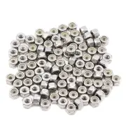 8-32 Nylock Nylon Inserted Self Locking Nuts 100Pcs, Stainless Steel