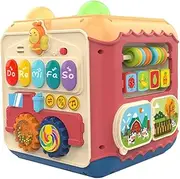 Musical Activity Cube Multifunctional Educational Learning for Safe Six Sided Interactive Design Present for Early Development