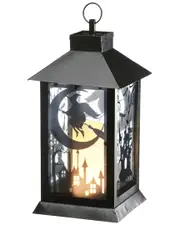 National Tree Company 16 Black Halloween Haunted House Lantern