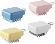Ipetboom 4Pcs Silicone Scalp Massager Shampoo Brush Ergonomic Hair Care Scrubber for Exfoliation Suitable for All Hair Gentle Cleansing and Relaxation Bath Shower