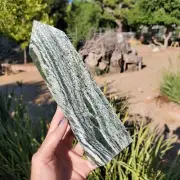Swiss Opal Flash Green Zebra Crystal Banded Crystal Tower Point 1230 Grams | 2l