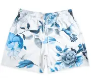 Kinetic King Athletic Shorts Blue of Rose Casual Summer Men Size Medium