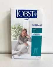 Jobst 120312 SoSoft White Medium Knee CT 20-30 mmHg Medical Compression Socks
