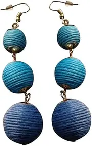 [LIFKOME] Lantern Ball Earring Handmade Thread Drop Jewelry for Women Fashion Earrings for Daily Wear Party and Events