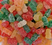 SOUR GUMMY BEARS- Assorted Sour Fruit Gummi Bears BULK- 1/2 POUND Gummi Candy