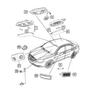 5JG55HL1AD Mopar Dome Light for Ram 5500 2500 3500 4500 1500 Chrysler 200 Dodge (for: Chrysler)