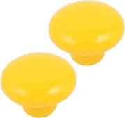 Ceramic Knob,Cabinet,Furniture Pull Handles,Door Pull,Drawer Pull Handle,Cabinet Wardrobe Drawer Door Round Ceramic Knobs Pull Yellow 40mm Dia 2pcs