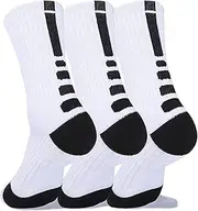 [DISILE] Elite Basketball Socks, Cushioned Athletic Sports Crew Socks for Men & Women