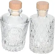LIFKICH 2pcs Airtight Glass Wine Jar Roman Column Design Storage Bottle for Home Honey Jars