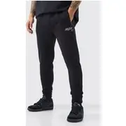 Mens Black Man Skinny Fit Basic Jogger