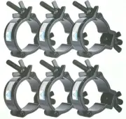 6 Pack - Heavy Duty Camera Lighting Mount, Aluminum, Wing Nut Tighten, Black