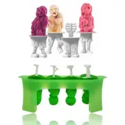 Zombie Popsicle Mold Set 4 Pieces Homemade Silicone Popsicle Maker Kid Easy R...