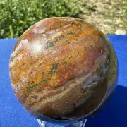 2.03lb Natural Ocean Jasper Quartz Sphere Crystal Energy Ball Reiki Healing Gem