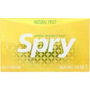 Spry Xylitol Chewing Gum Sweetened Natural Fruit 10 Pieces