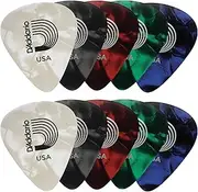 Planet Waves 1CAP4-10 D'Addario Assorted Pearl Celluloid Guitar Picks, 10 Pack, Medium