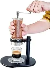 KHZKHC Portable Manual Espresso Maker, Stainless Steel Espresso Maker, Compact Size Manual Coffee Maker, No Electricity Required, for Home, Outdoor, Camping