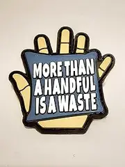 [LETS GO CORNHOLE] Funny Cornhole Patch More Than A Handful is A Waste PVC Patches for Your Bag Backpack Rolling case or Clothing