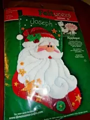 Dimensions Appliqué Felt works Sequenced Santa Stocking & Alphabet Instruction