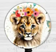 Lion Badge Holder, African Lion Nurse Badge Reel, Bright ID Retractable 6573
