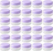 30PCS Lip Balm Containers, 3 Gram Empty Sample Containers, Bpa Free Clear Plastic Tiny, Leakproof Tiny Jars with Lids for Makeup, Lotion, Eye Shadow, Powder Lip Balm