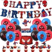 Spiderman birthday party decorations Banners Ballons Cake Toppers