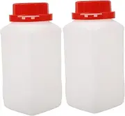 COSMEVIVI 2pcs Empty Chemical Bottles Leak Laboratory Sample Containers Storage Jars Caps for Versatile Settings