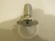 Sanitary Adapter, 1.5"Tri Clamp X 1/2"npt, 316L,15Ra, EP, VNE TEG21-6L-1.5X.5-PM