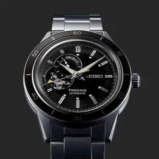 【SEIKO 精工】Presage 60年代復刻機械錶-黑x銀/40.8mm(SSA425J1/4R39-00Z0D)