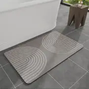 -Bath Mat Rug-Rubber Backing Non Slip Quick Dry Absorbent 16" x 24" Beige Arc