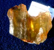 Libyan Desert Glass Meteorite Tektite impact specimen( 1400 ct)Dimples Dark Gem