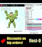 6IV Ultra Shiny Machamp Gigantamax Pokemon Sword and Shield (Square Shiny)