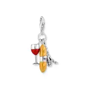 Buy Charm Pendant with red wine glass, Eiffel Tower & baguette by Thomas Sabo online - THOMAS SABO Australia