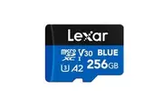 Lexar BLUE microSDXC UHS-I Card 256GB - C10, A2, UHS-I(U3), V30, up to 160MB/s read Vibration-proof: 10-2000Hz. Magnetic-proof: 15000 Gauss