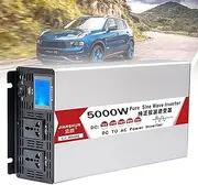 Pure Sine Wave Inverter 4000W 5000W 6000W 8000W 12V 24V 48V 60V DC to 110V/220V AC Car Inverter for Off-Grid Solar Converter RV Trucks,5000W-60Vto220V