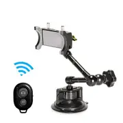 LanParte Car Phone Holder Stabilizer Car Magic Arm Suction Cup Phone Selfie Stick 360 Rotating Bra As Shown
