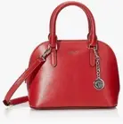 DKNY Bryant Dome Satchel with Convertible Strap Bag Women's Red