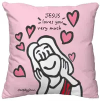 在飛比找蝦皮購物優惠-耶穌愛你 抱枕/枕頭/靠枕   蘇妃小舖 基督教禮品