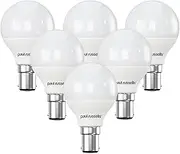 paul russells LED Light Small Bayonet Cap B15, 60w Equivalent, 6.5W 806LM LED Bulbs, 2700K Bright Warm White, Mini Globe Frosted G45 BC Golf Ball Energy Saving (Not Dimmable) Lightbulbs, 6 Pack