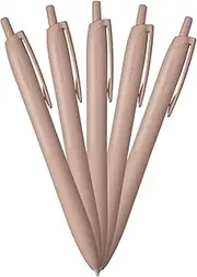 Mitsubishi Pencil HSXNLS055P.SB Permanent Ballpoint Pen Jet Stream Light Touch Ink 5 Pack 0.5 Soft Brown
